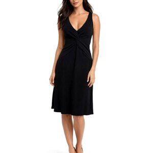 Nicole Miller Little Black Dress Twist-Front Midi